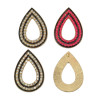 E-3074 European Style Gold Plated Alloy  Hollow Out Enamel Beads PearlRhinestone Drop Stud Earring