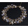 N-3790 European Style Vintage Golden Alloy Clear Grey Rhinestone Round Crystal Flower Choker Necklace