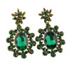 E-3075 Vintage style Alloy Rhinestone Crystal Flower Stud Earrings