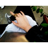 R-1124 Korea Style Gold Silver Plated Alloy  Rhinestone Bowknot Wide Ring
