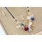 N-3808 Korea Style Bohemian Exaggerated Short Chain Opal Crystal Hollow Out Big Flowers choker necklace