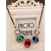 N-3804 Europe Style Leather Rope Chain Exaggerated Big Gem Crystal Choker Necklace