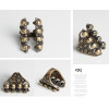 R-1126 Korea Style Silver/gold.bronze  Plated Alloy Retro skull skeleton Ring