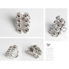 R-1126 Korea Style Silver/gold.bronze  Plated Alloy Retro skull skeleton Ring
