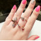 R-1125 Punk Style Silver gold Plated Alloy Rhinestone Rivets Ring 2 Colors #5