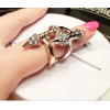 R-1125 Punk Style Silver gold Plated Alloy Rhinestone Rivets Ring 2 Colors #5