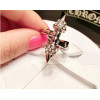 R-1125 Punk Style Silver gold Plated Alloy Rhinestone Rivets Ring 2 Colors #5