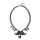 N-3821 New Fashion Black Alloy Chain Rhinestone Crystal Pearl Tassels Mustache Pendant Necklace