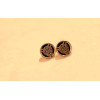 E-3088 Fashion style Gold Plated Alloy Hollow Out Leopard Head Button Ear Stud