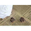 E-3088 Fashion style Gold Plated Alloy Hollow Out Leopard Head Button Ear Stud
