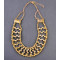 N-3830 Vintage Style Bronze Alloy Beads Rivets Shape Hollow Out Collar Necklace