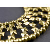 N-3830 Vintage Style Bronze Alloy Beads Rivets Shape Hollow Out Collar Necklace
