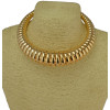 N-3833 European Style Silver Gold Plated Alloy Spring Hoop Choker Necklace