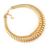 N-3833 European Style Silver Gold Plated Alloy Spring Hoop Choker Necklace