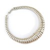 N-3833 European Style Silver Gold Plated Alloy Spring Hoop Choker Necklace