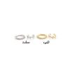 R-1128 Korea Style Silver gold Plated Alloy Circles Opened Leaves  Rings Set 2 Colors