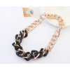 N-3843 European Style Gold Plated CCB Link Chain Choker Necklace