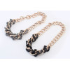 N-3843 European Style Gold Plated CCB Link Chain Choker Necklace