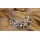 N-3840 European Style Silver Plated Pearl Crystal Leaves Handcraft Choker Necklace