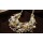 N-3840 European Style Silver Plated Pearl Crystal Leaves Handcraft Choker Necklace