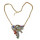 N-3839 New Fashion gold filled  Chain Rhinestone Colorful Crystal Bird Pendant Necklace