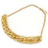 N-3836 European Style Gold Plated Alloy Snake  Link Chain Choker Necklace