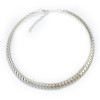 N-3842 European Style Silver Gold Plated Alloy Hoop Collar Choker Necklace