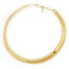 N-3842 European Style Silver Gold Plated Alloy Hoop Collar Choker Necklace