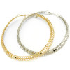 N-3842 European Style Silver Gold Plated Alloy Hoop Collar Choker Necklace