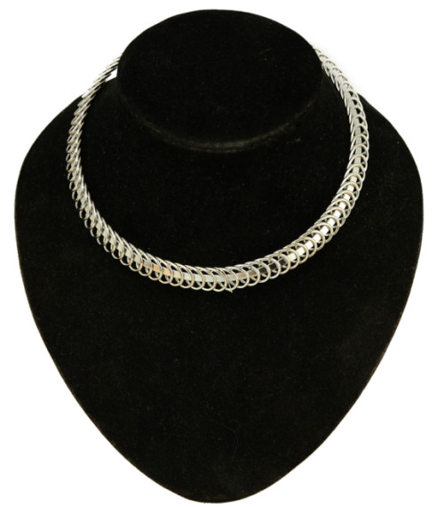 N-3842 European Style Silver Gold Plated Alloy Hoop Collar Choker Necklace