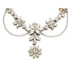 N-3835 European Style Silver Gold Plated Alloy  Pearl Rhinestone multilayer Chains Crystal Flower Choker Necklace