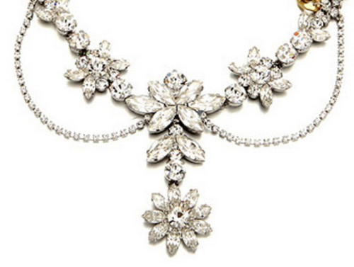 N-3835 European Style Silver Gold Plated Alloy  Pearl Rhinestone multilayer Chains Crystal Flower Choker Necklace