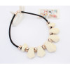 N-3849 New Design European Black Chain Big Resin Gem Geometry Pendant Necklace