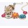N-3851 Spring style Gold Plated Link Chain Colorful Beads Resin Gem Flowers Necklace