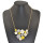 N-3861 Korea Style Gold Plated  Enamel Colorful Flowers Pendant Necklaces