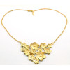 N-3861 Korea Style Gold Plated  Enamel Colorful Flowers Pendant Necklaces