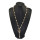 N-3874 Korea Style Pearl Chain Heart Crown Rhinestone Key Pendant Necklace