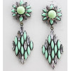 E-3120 Europea style lucury crystal resin leaves crystal flower fashion designer vintage statement earrings