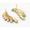 E-3129 Korea Style Gold Plated Alloy colorful  Rhinestone leaf  flower Earrings brinco women 2 colors