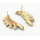 E-3129 Korea Style Gold Plated Alloy colorful  Rhinestone leaf  flower Earrings brinco women 2 colors
