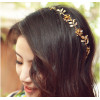 F-0151 korea gold plated alloy flower leaf rhinestone  hair band