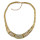 N-3887 Fashion Gold Plate Alloy Ancient City Wall Shape Chain Hollow Out Rhinestone Choker Necklace