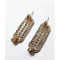 E-3128 Korea style gold/silver plated alloy full rhinestone double circle dangling earrings