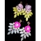 E-3127 2014 hot sale fashion european style purple/big pearl crystal flower luxury statement shourouk earrings