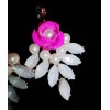 E-3127 2014 hot sale fashion european style purple/big pearl crystal flower luxury statement shourouk earrings