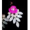 E-3127 2014 hot sale fashion european style purple/big pearl crystal flower luxury statement shourouk earrings