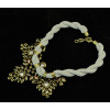 N-3901 European Style Rope Chain Colorful Crystal Flower Statement Choker Necklace