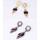 E-3141 European Style Gold Plated Alloy  Resin Gem Rhinestone Geometry Triangle Dangle Earrings