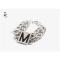 S-0096 New arrival rock punk popular design M letter silver double chunly chain necklace bracelets sets for women/men jewelry