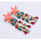 E-3143 Korea Style Gold Plated Alloy Enamel Starfish Colorful Rhinestone Crystal Drop Dangel Earrings